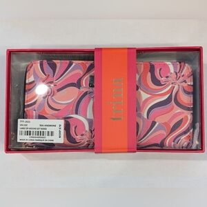 TRINA TURK Large Zip Around Wallet NIB